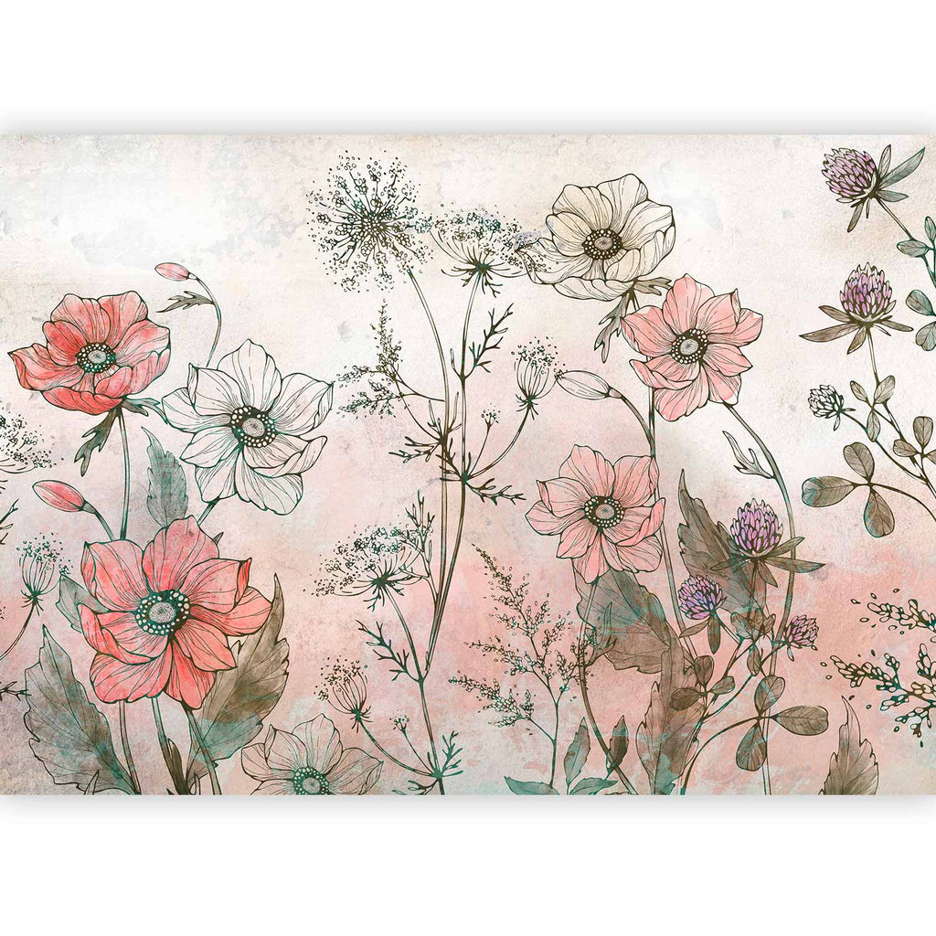 Wall mural Day in the Meadow - Flowers