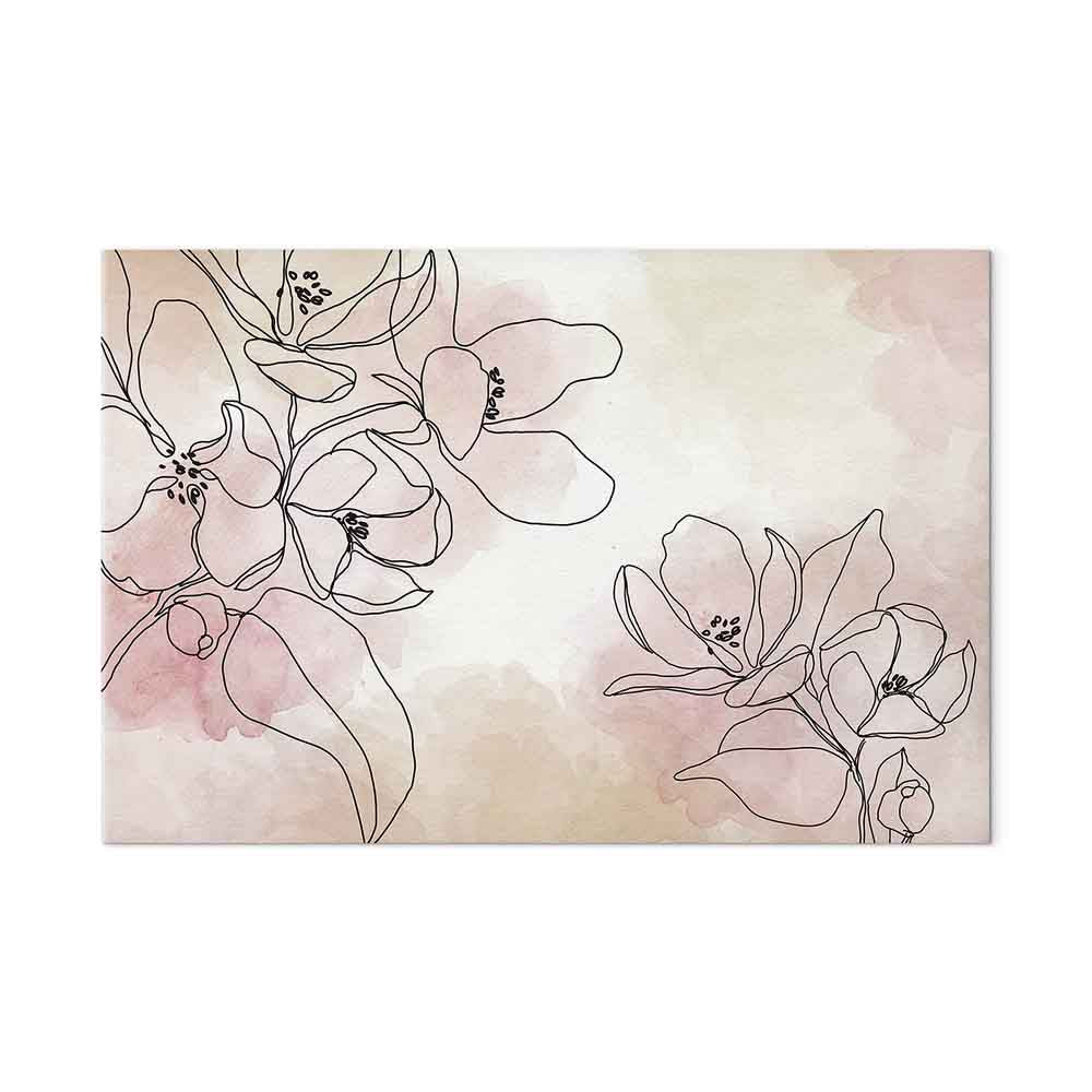 Peaceful Floral Composition Wide Canvas Print