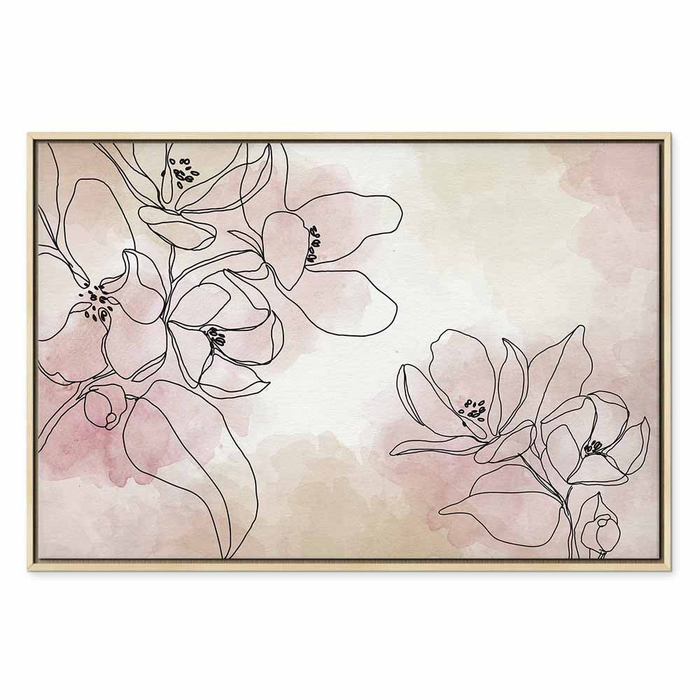 Peaceful Floral Composition Wide Canvas Print