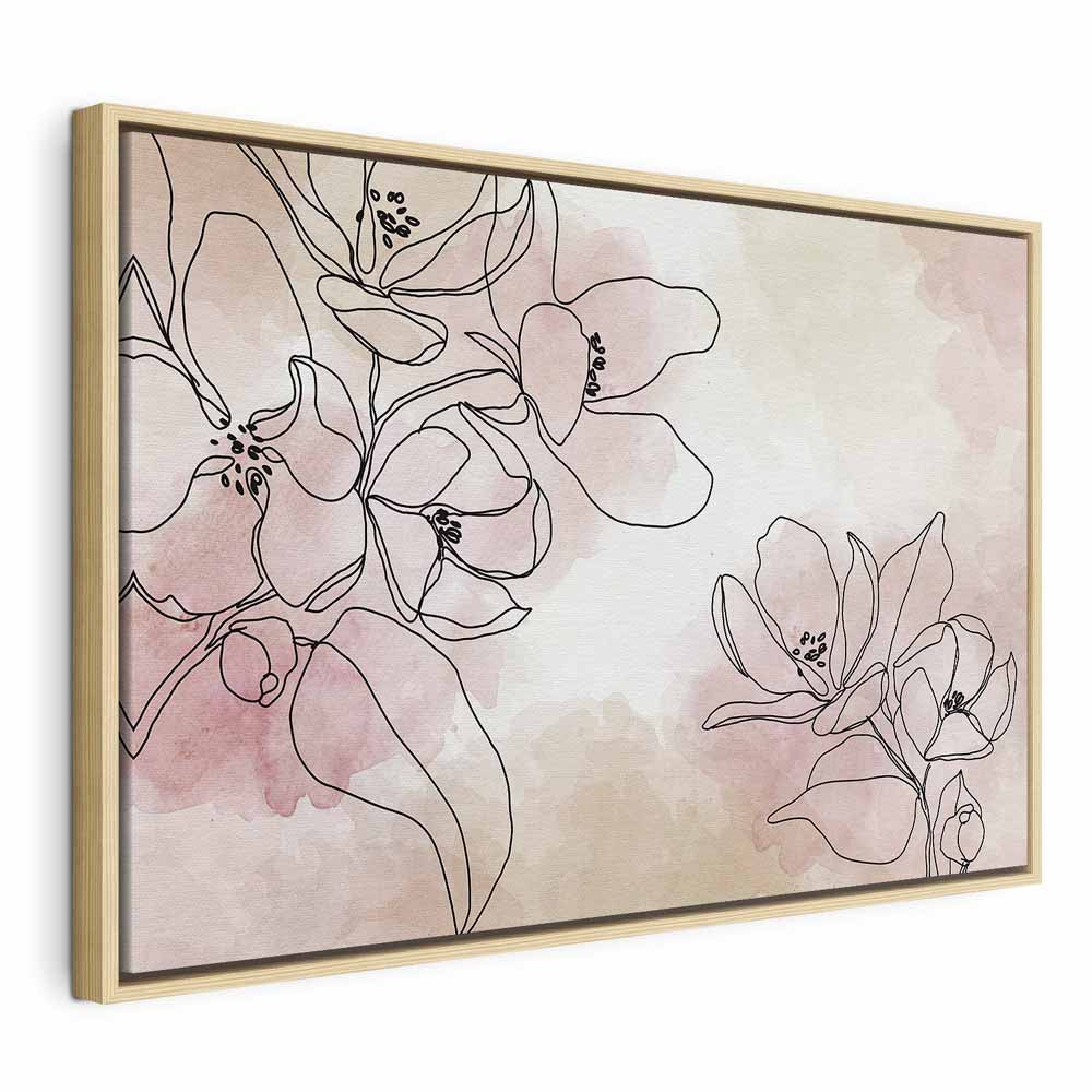 Peaceful Floral Composition Wide Canvas Print