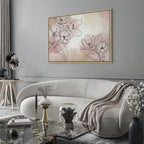 Peaceful Floral Composition Wide Canvas Print