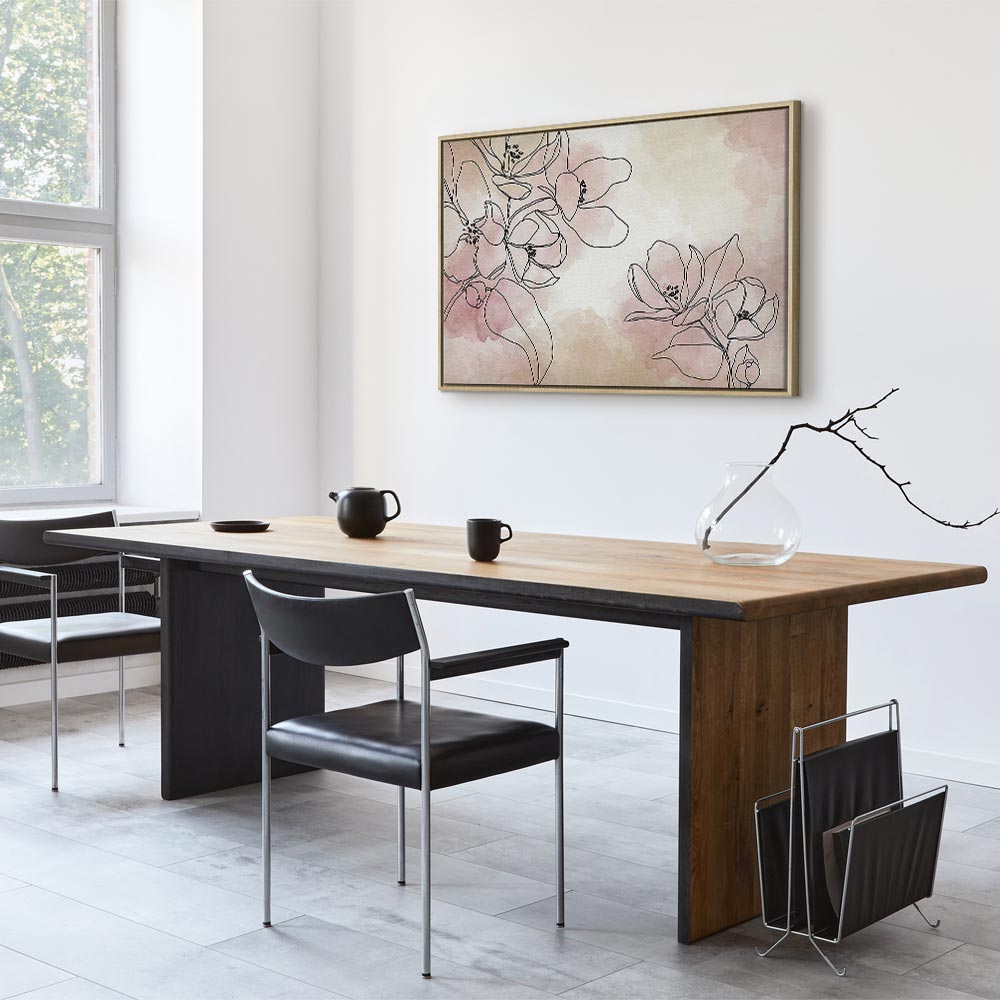 Peaceful Floral Composition Wide Canvas Print