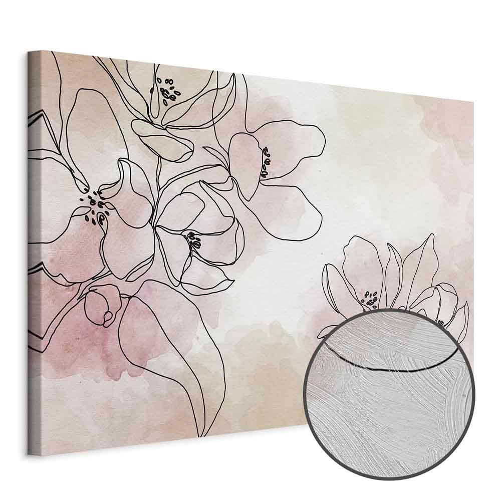Peaceful Floral Composition Wide Canvas Print