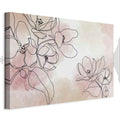 Peaceful Floral Composition Wide Canvas Print