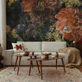 Retro Floral Pattern Wall Mural
