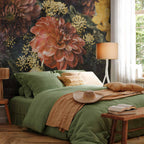Retro Floral Pattern Wall Mural