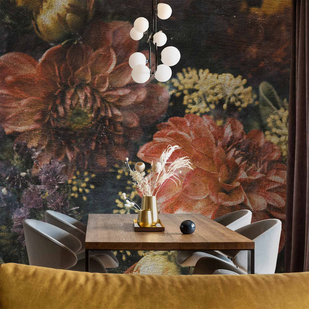 Wall Mural Retro Flowers