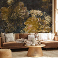 Retro Flower Pattern Wall Mural