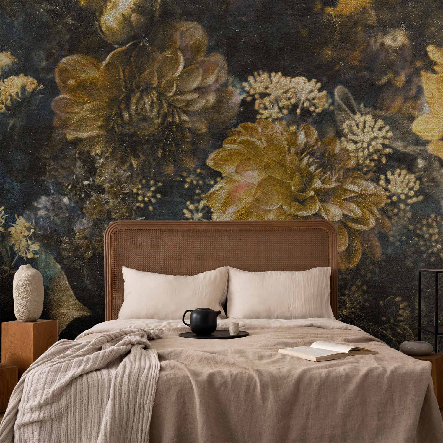 Retro Flower Pattern Wall Mural