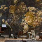 Retro Flower Pattern Wall Mural