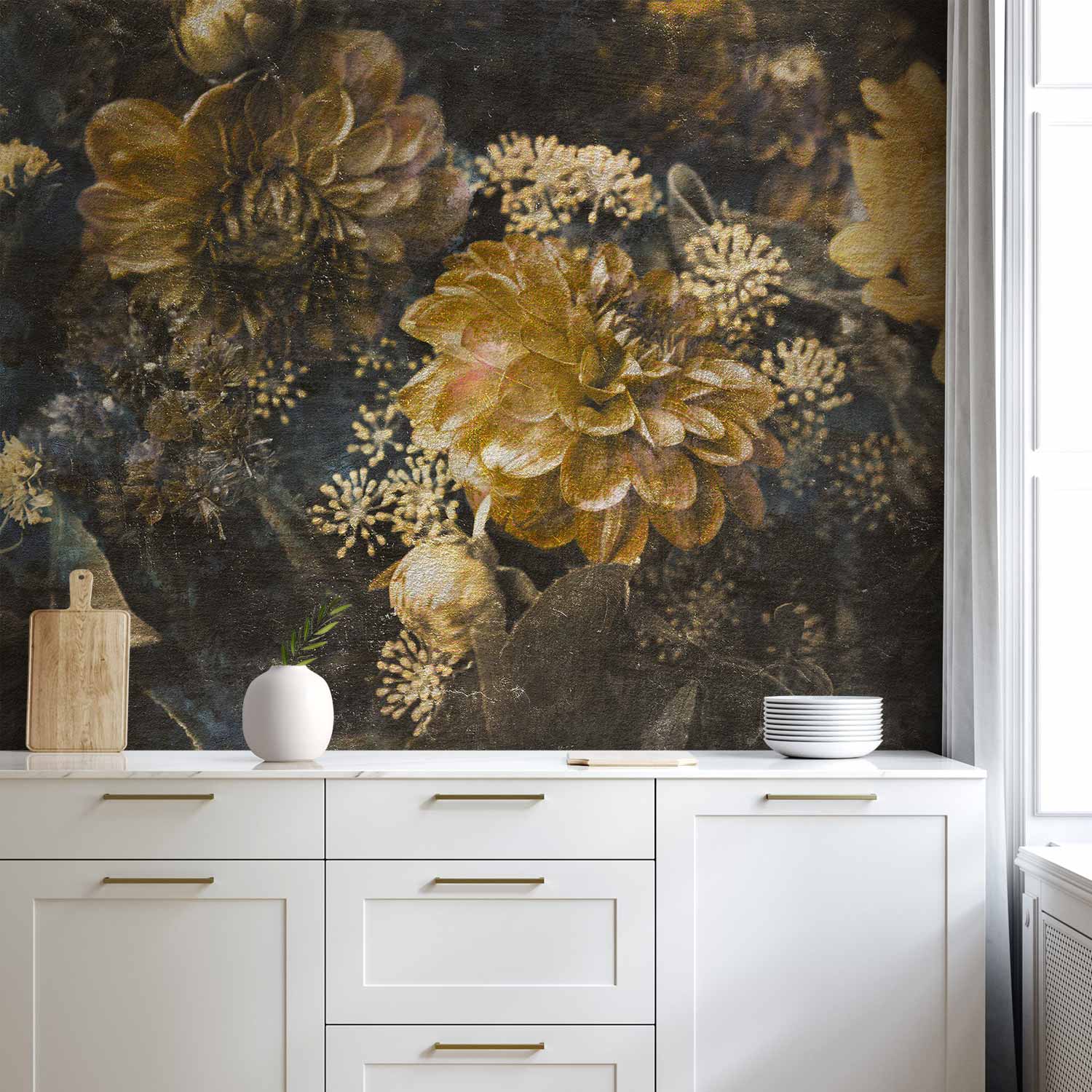 Wall Mural Retro Flowers