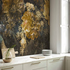 Retro Flower Pattern Wall Mural