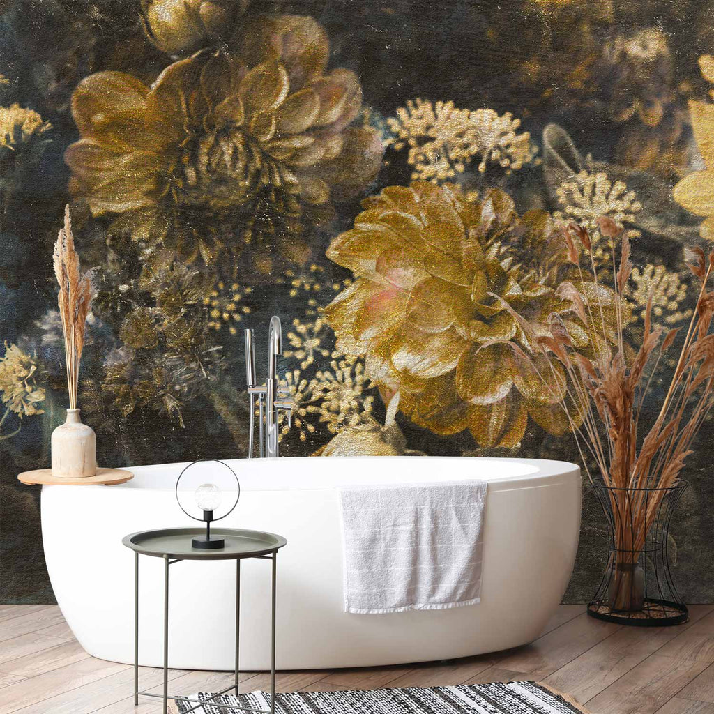 Retro Flower Pattern Wall Mural