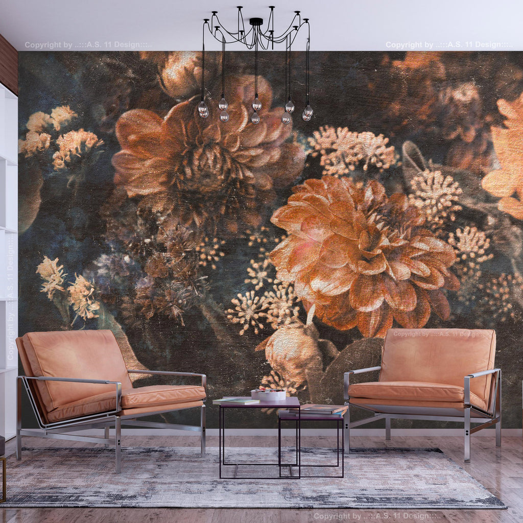 Wall Mural - Retro Flowers - Third Variant
