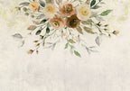 Wall Mural Summer Bloom Retro Floral Motif