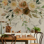 Retro Summer Bloom Floral Wall Mural