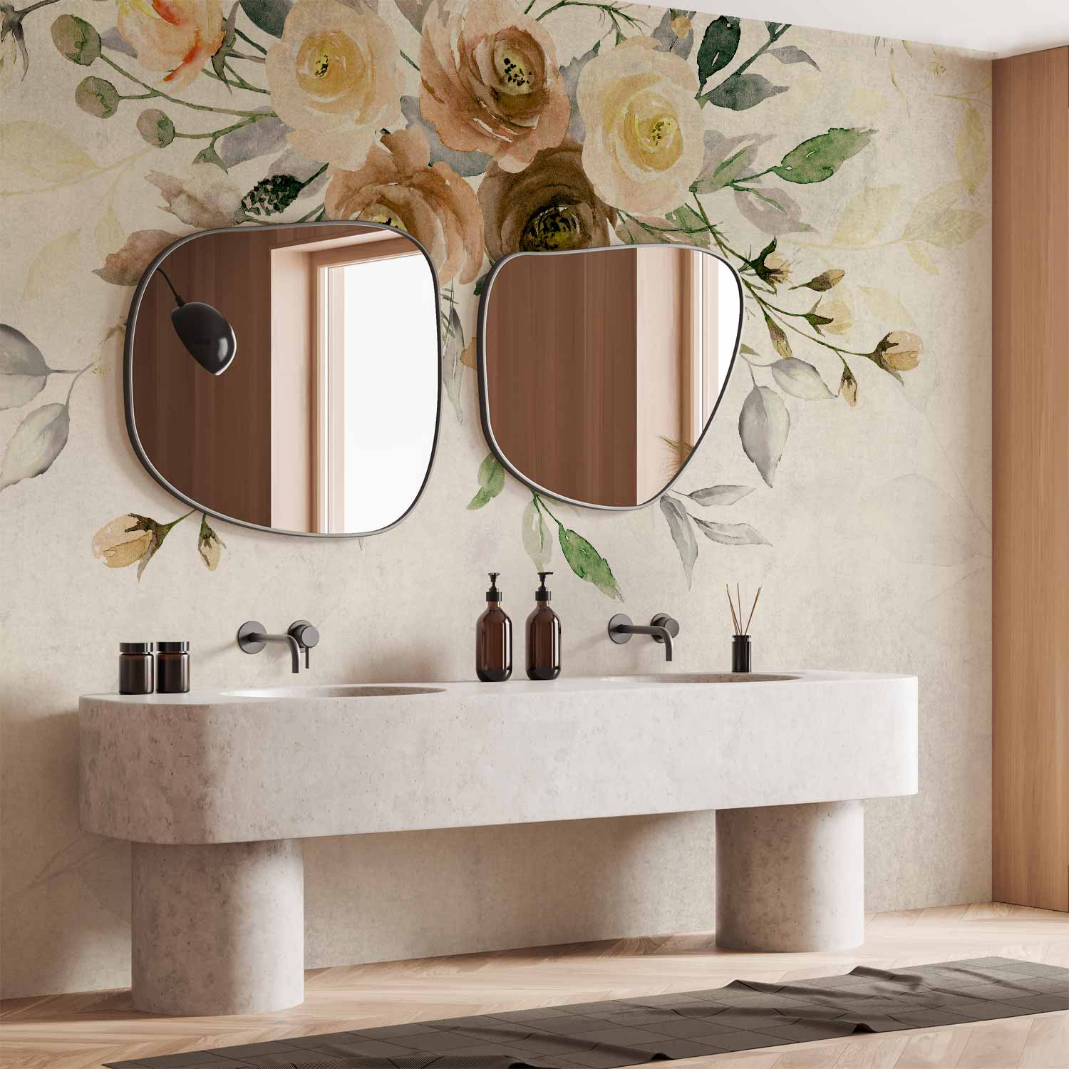 Retro Summer Bloom Floral Wall Mural