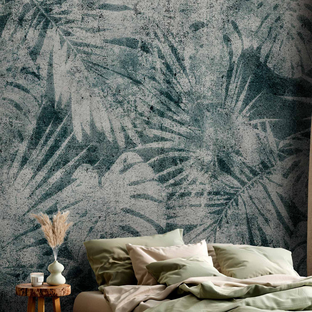 Exotic Jungle Leaves Pattern Wall Mural