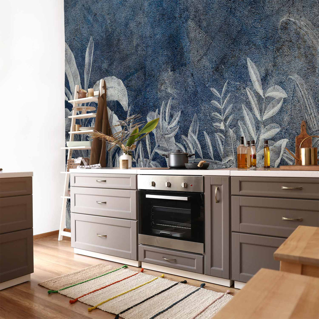 Night Jungle Leaves Nature Wall Mural