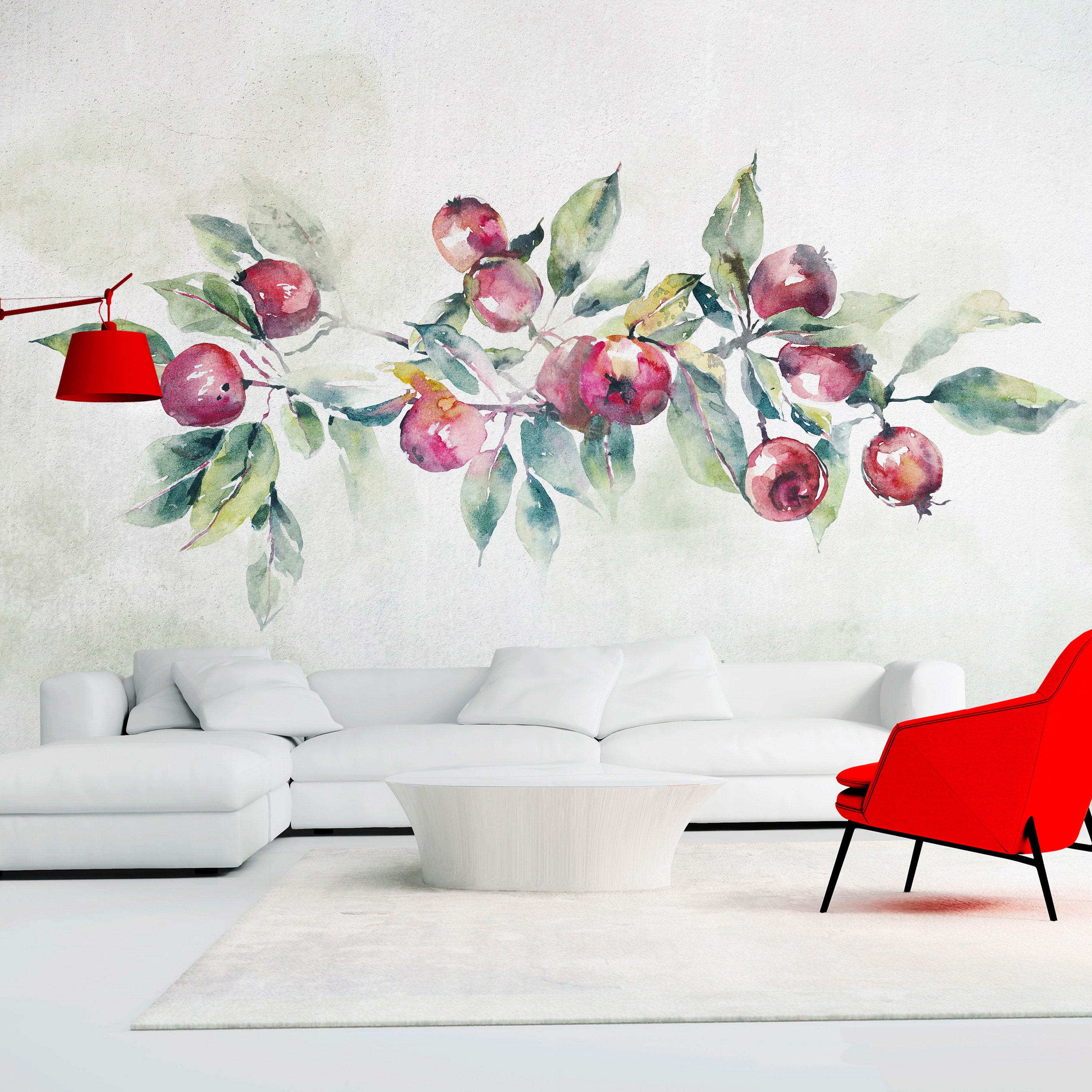 Wall Mural Apple Branch Leaves