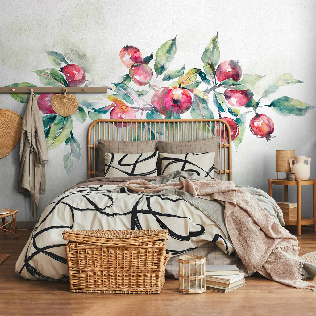 Red Apple Branch Botanical Wall Mural
