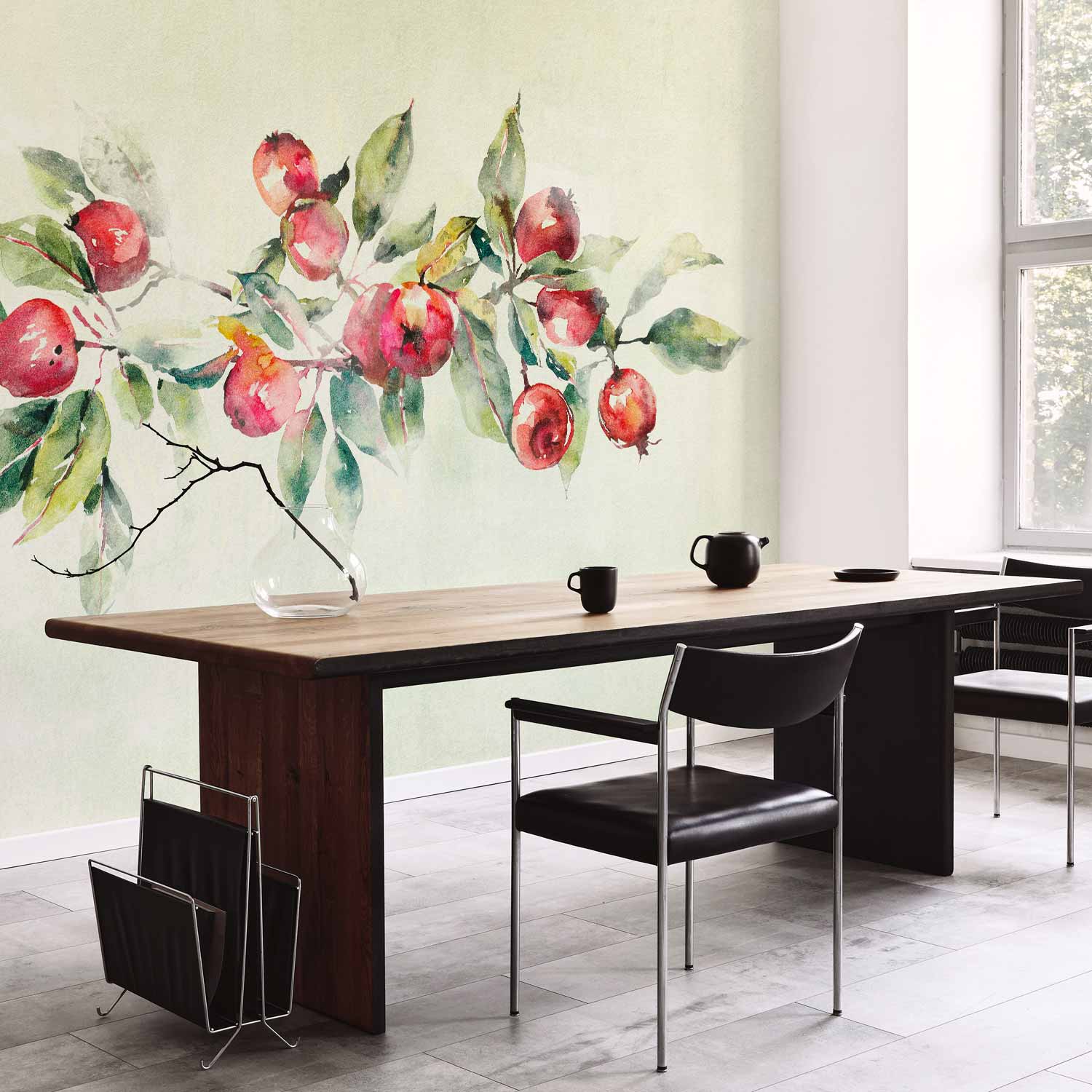 Apple Branch Delicate Botanical Wall Mural