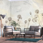 Wall Mural - Minimalist Meadow - Floral in Light Shades