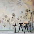 Minimalist Meadow Floral Light Shades Wall Mural