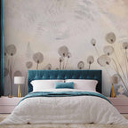 Minimalist Meadow Floral Light Shades Wall Mural