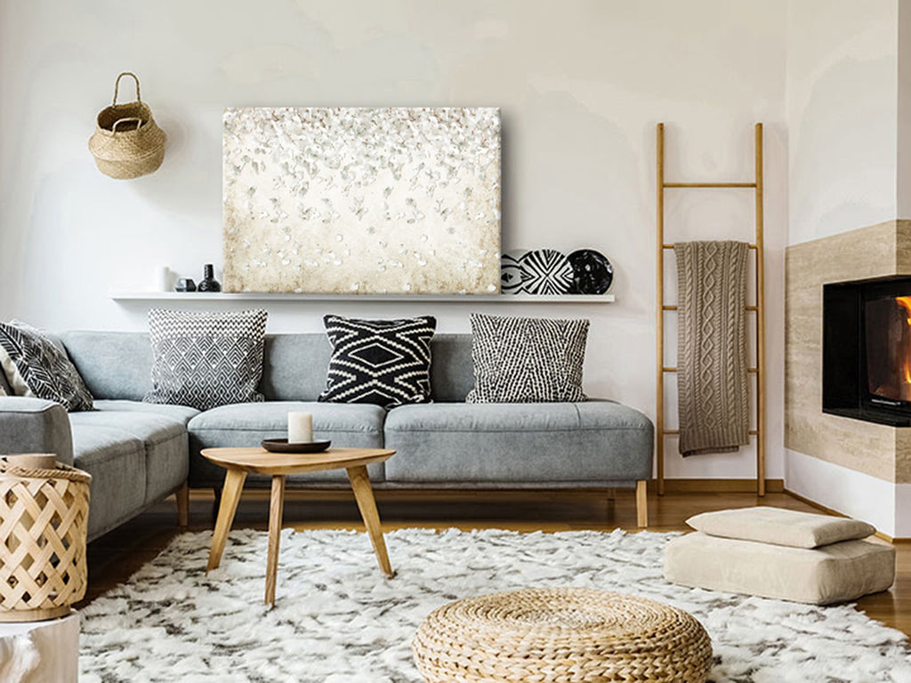 Canvas Print Falling Flowers Wide