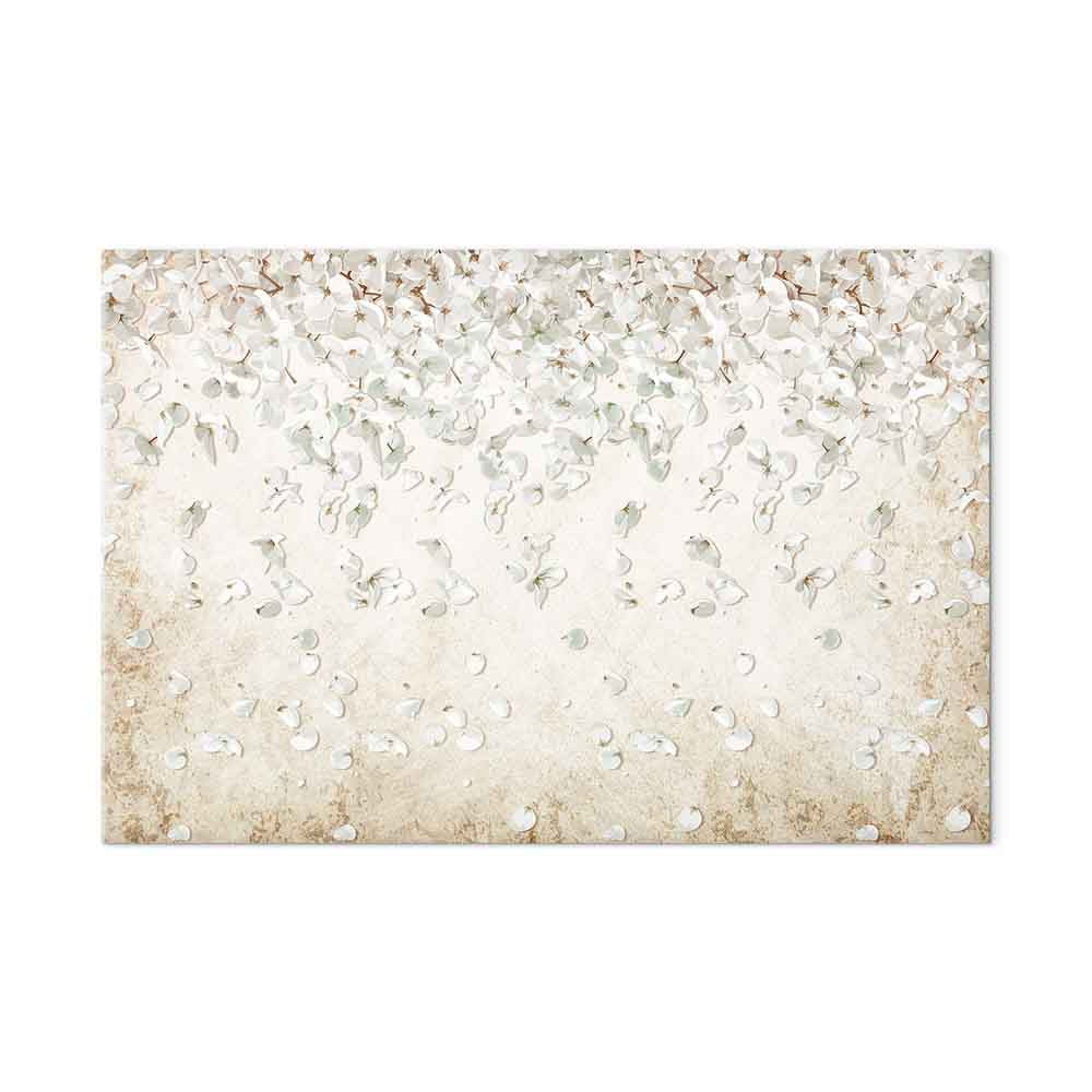 Falling Flowers Floral Canvas Print