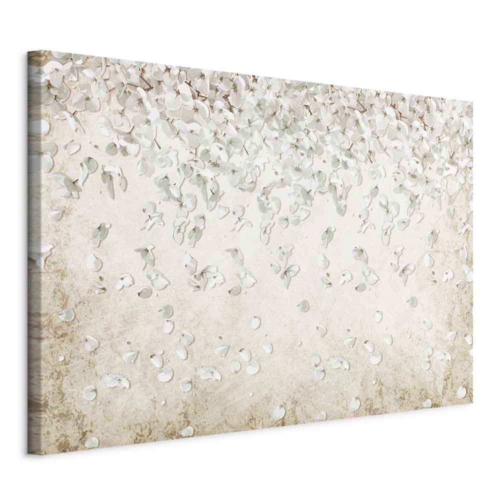 Falling Flowers Floral Canvas Print