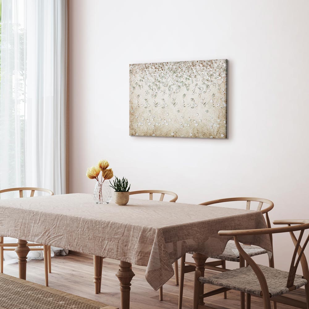 Falling Flowers Floral Canvas Print