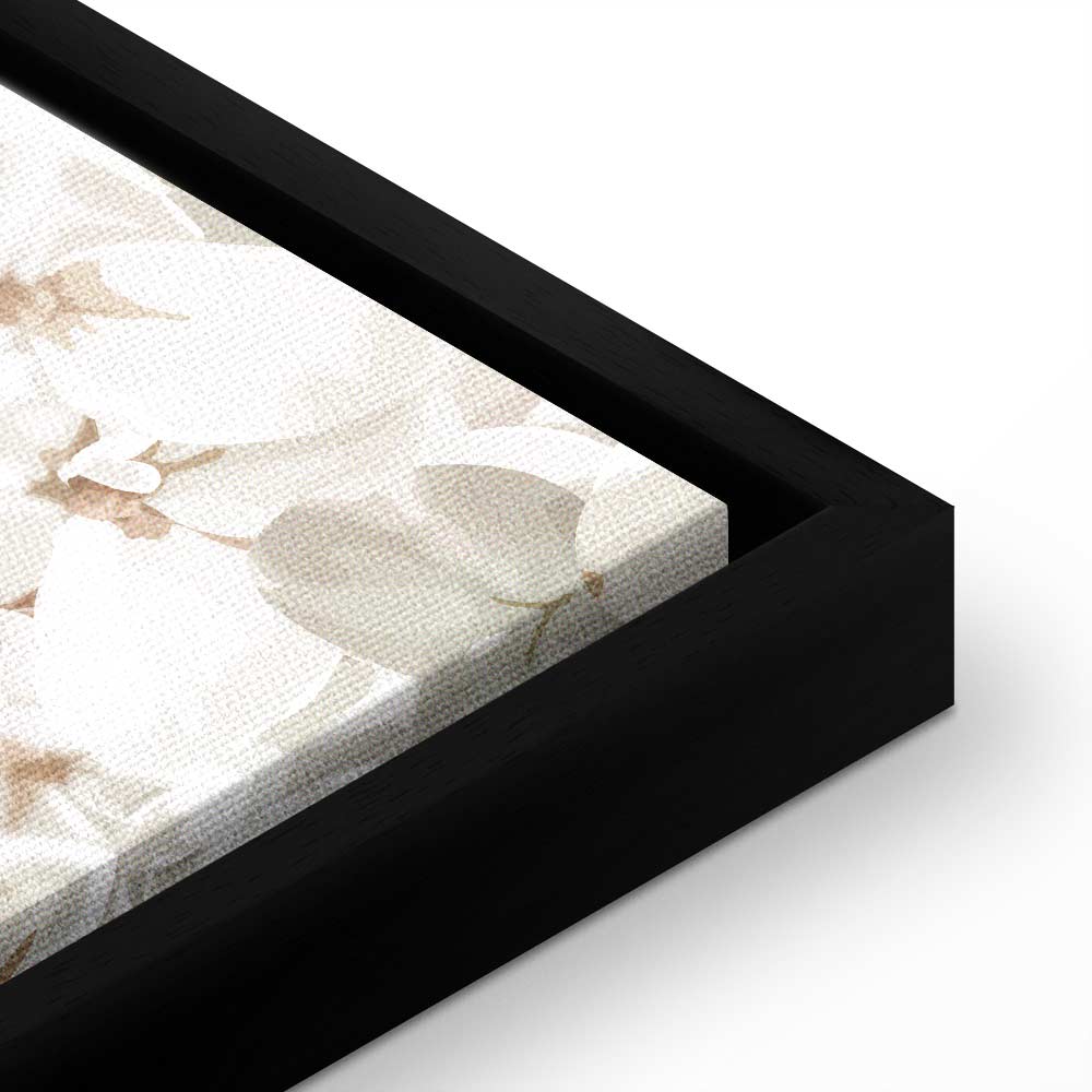 Falling Flowers Floral Canvas Print