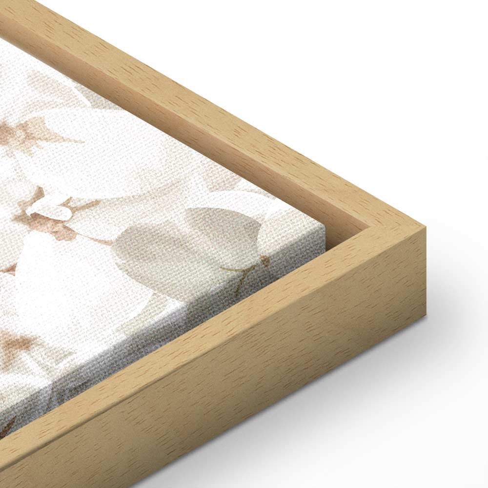 Falling Flowers Floral Canvas Print