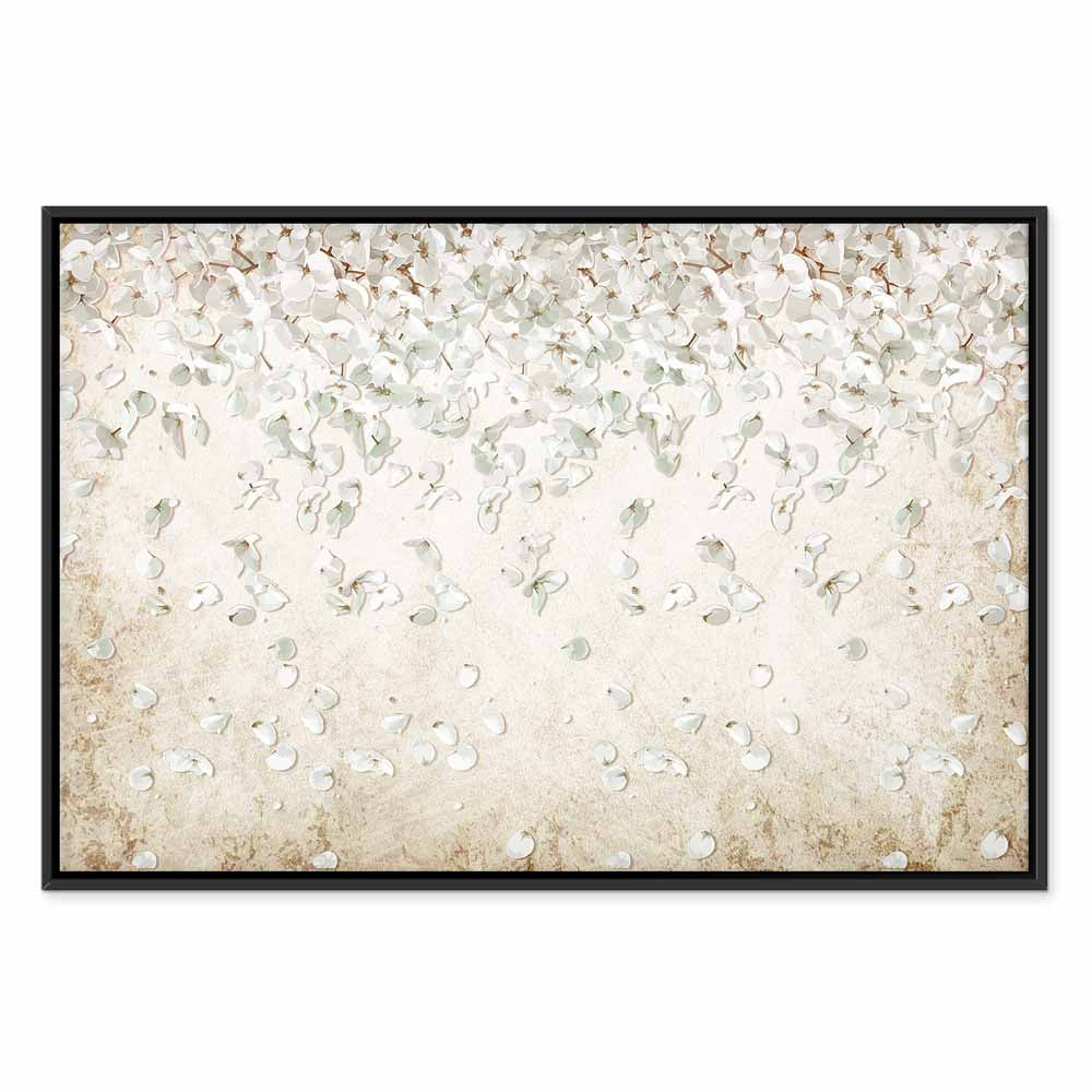 Falling Flowers Floral Canvas Print