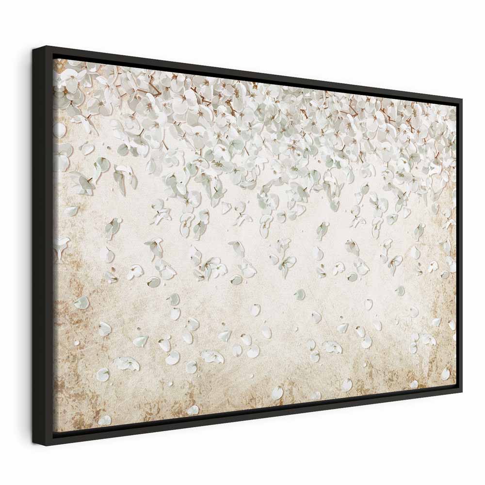 Falling Flowers Floral Canvas Print