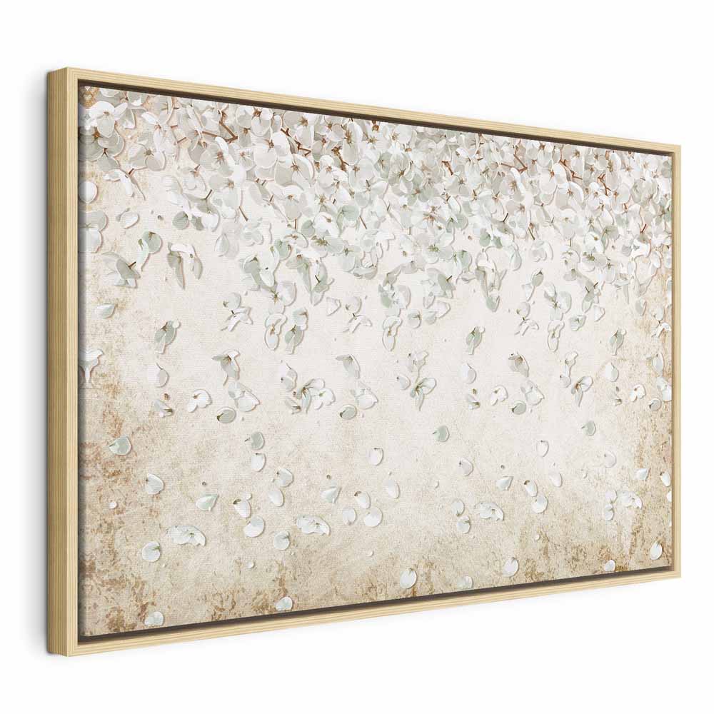 Falling Flowers Floral Canvas Print