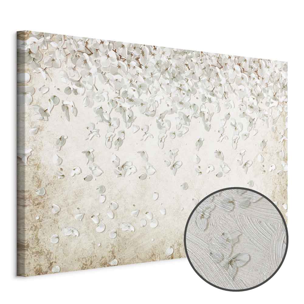 Falling Flowers Floral Canvas Print