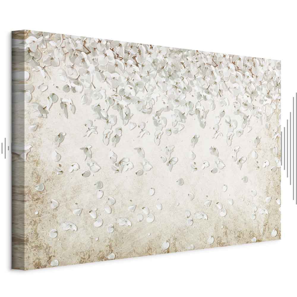 Falling Flowers Floral Canvas Print