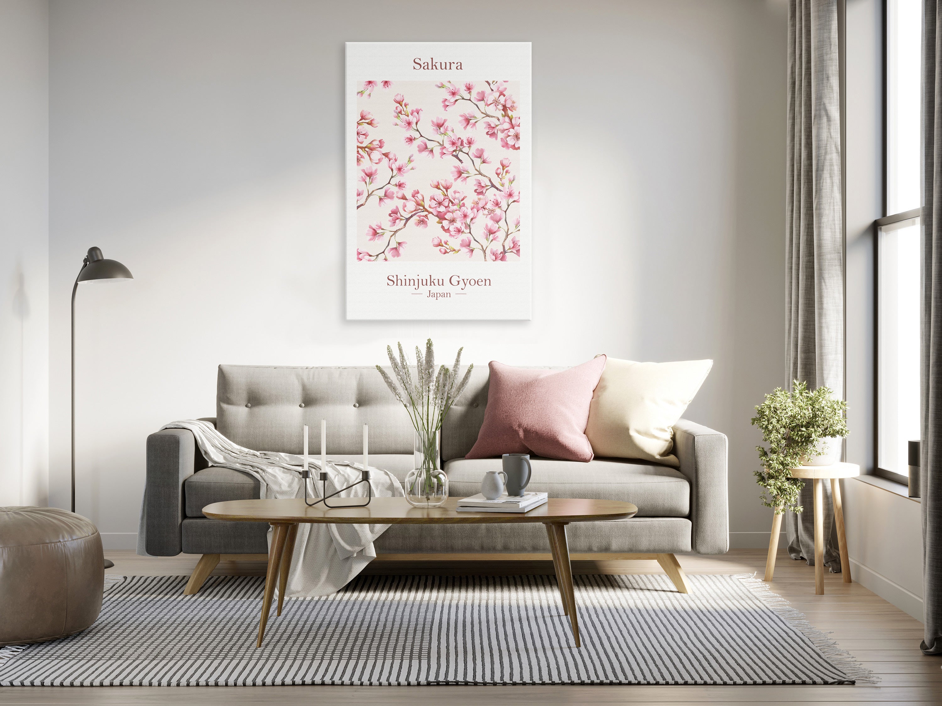 Canvas Print Sakura Vertical (1 Part)