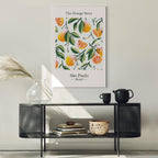 Orange Floral Still Life Canvas Print