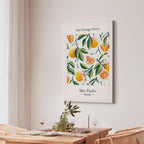 Orange Floral Still Life Canvas Print