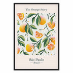 Orange Floral Still Life Canvas Print