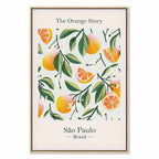 Orange Floral Still Life Canvas Print