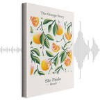 Orange Floral Still Life Canvas Print