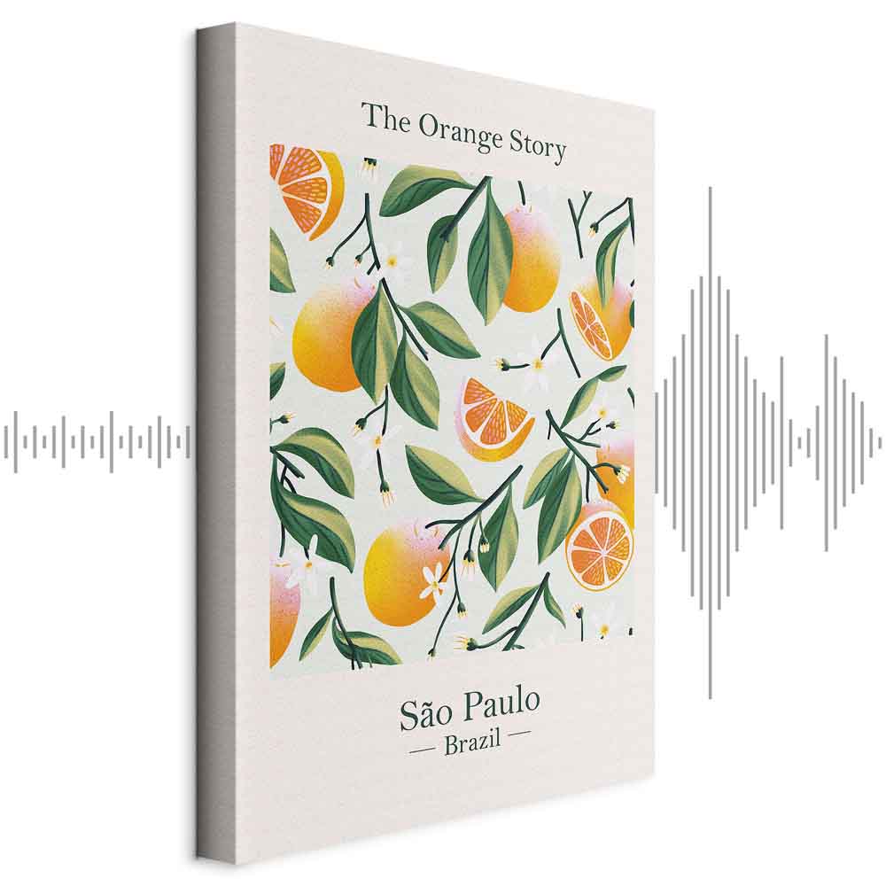 Orange Floral Still Life Canvas Print