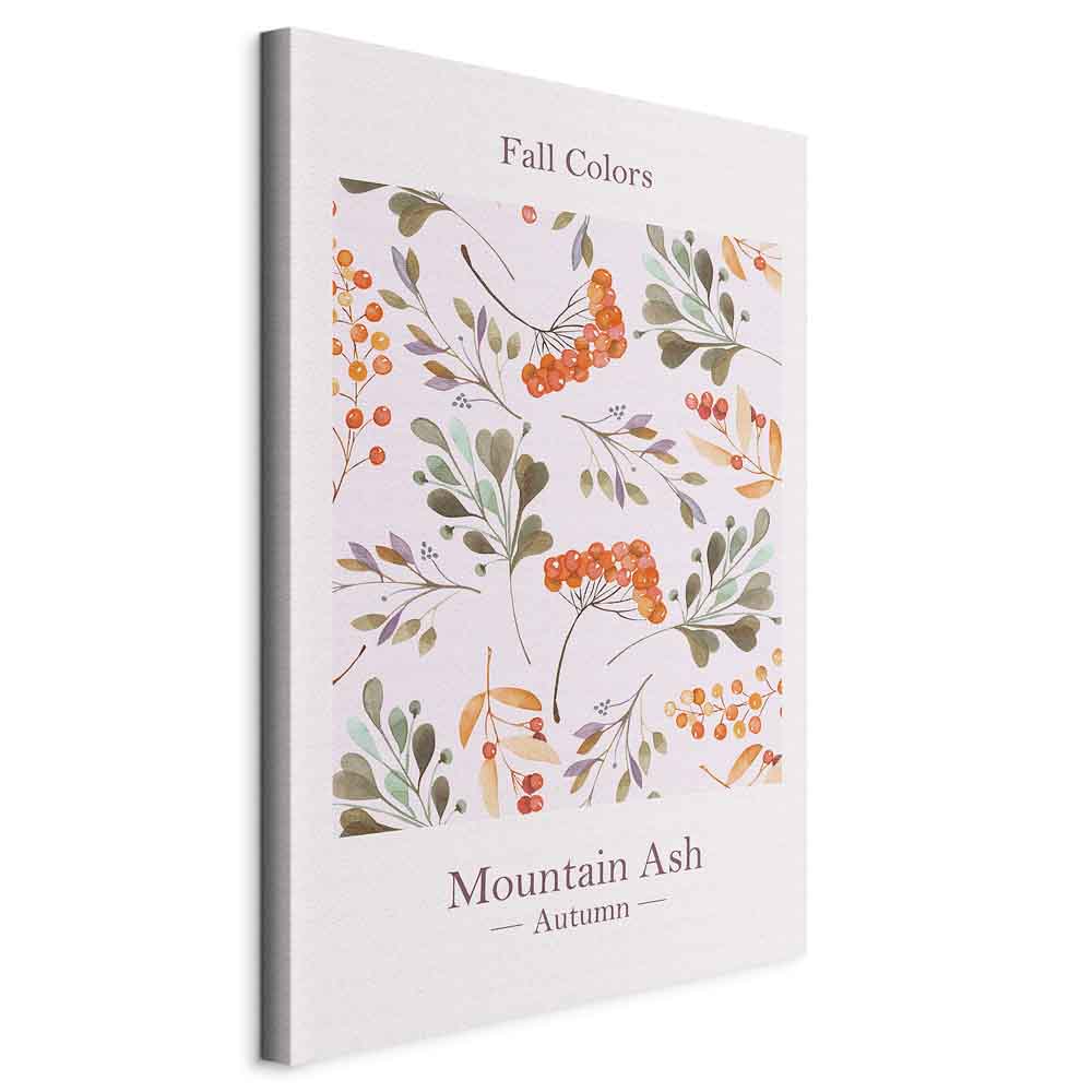 Fall Foliage Floral Vertical Canvas Print