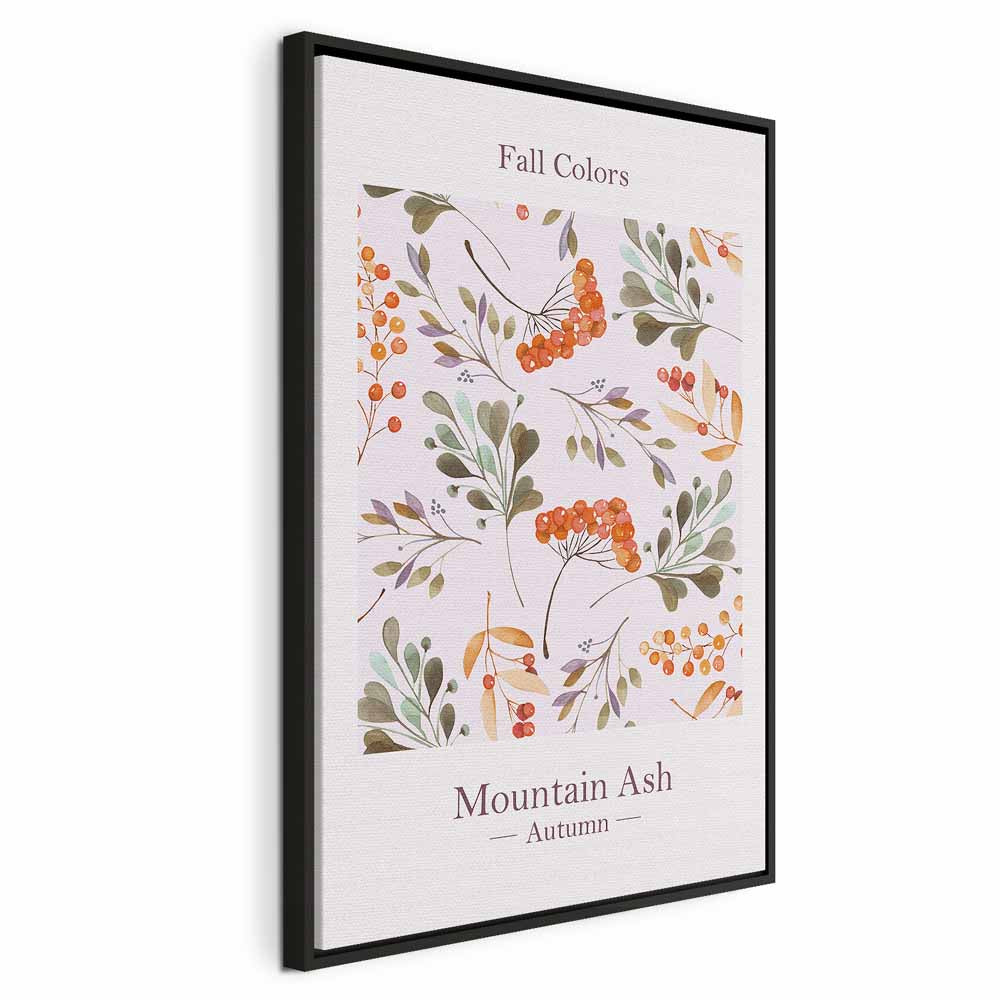 Fall Foliage Floral Vertical Canvas Print