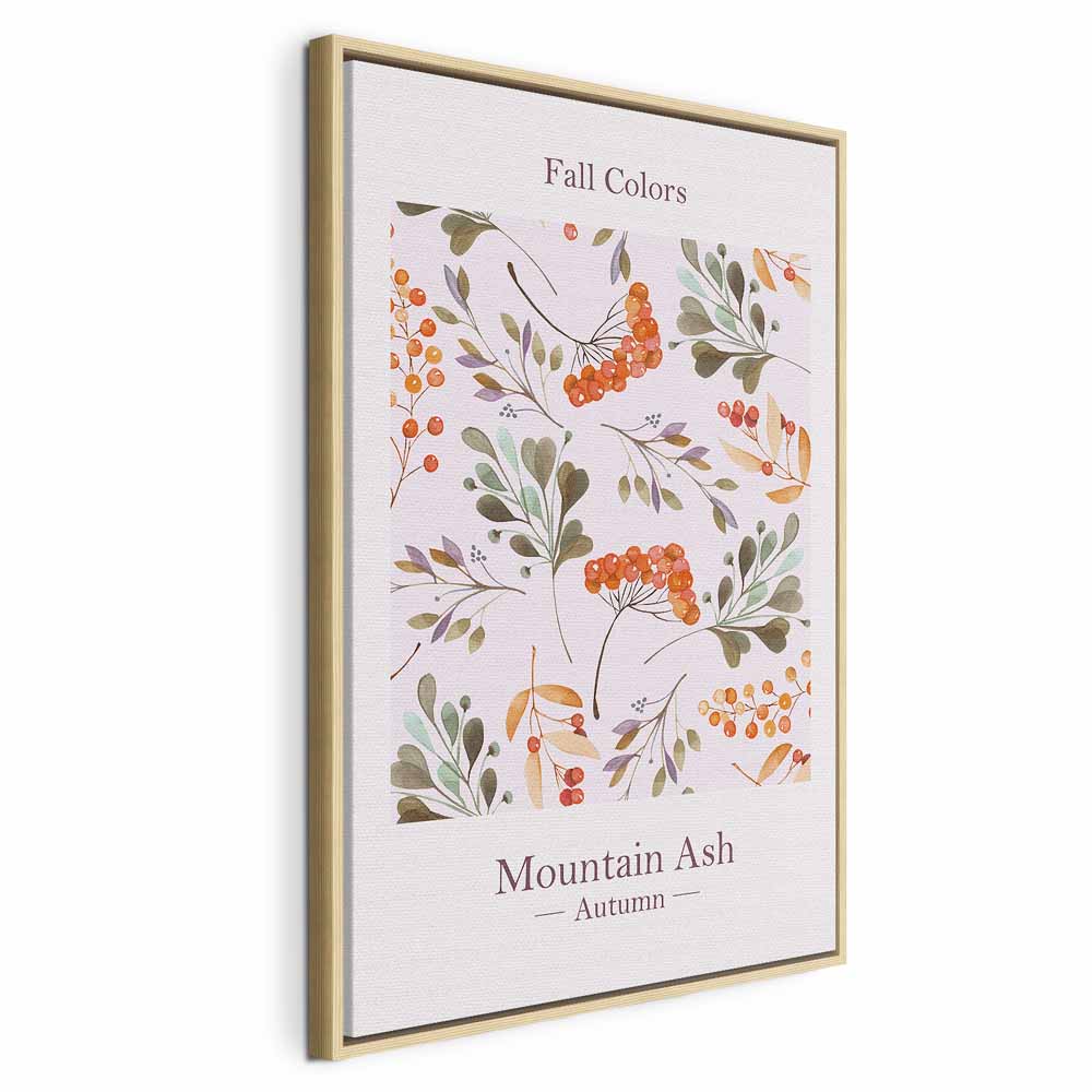 Fall Foliage Floral Vertical Canvas Print